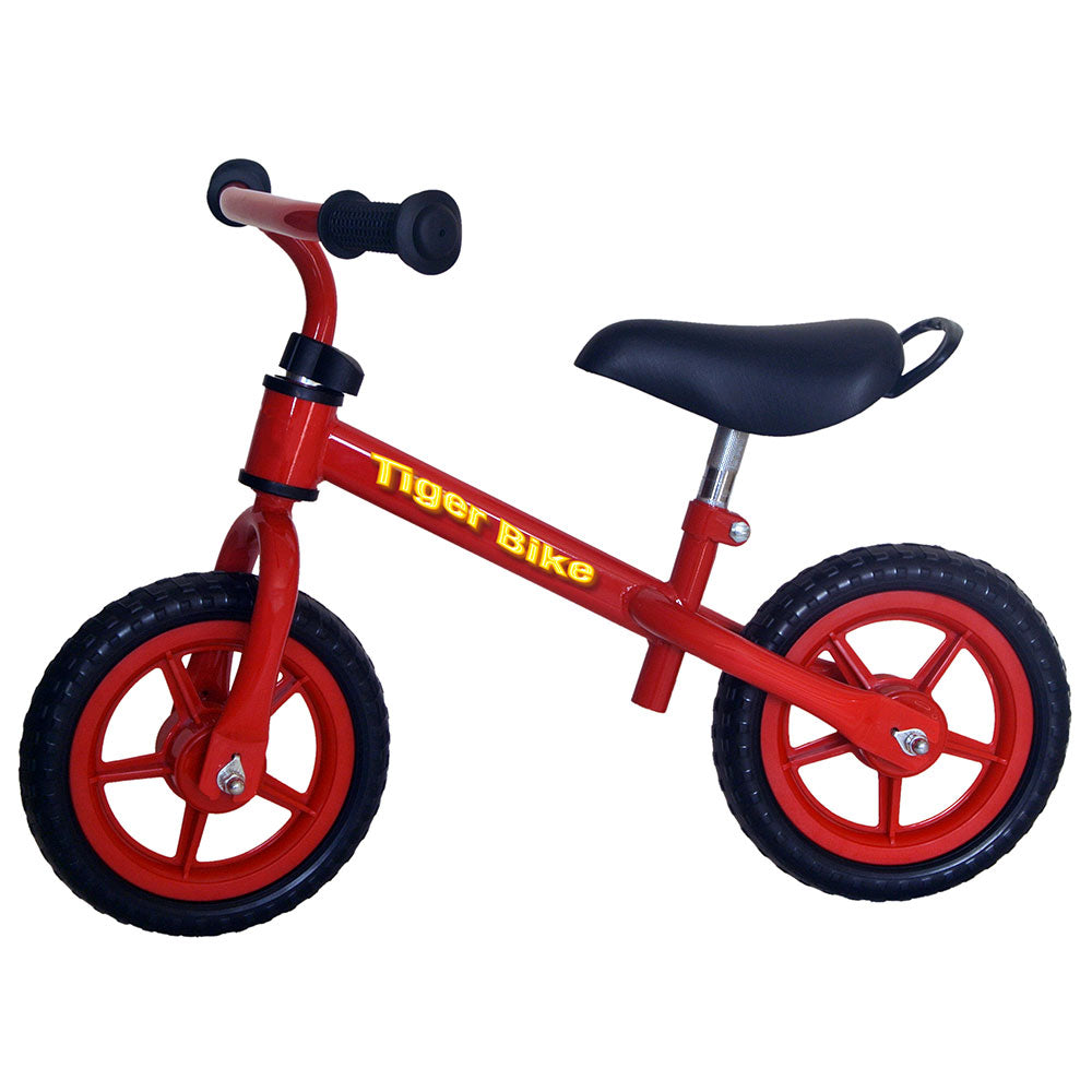 kid smile bicicletta pedagogica per bambini 12 senza pedali tiger bike rossa