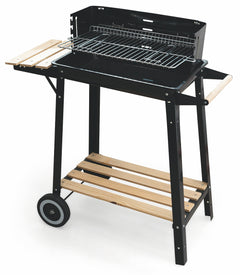 Barbecue a Carbonella 160x65x107,5 h cm in Metallo Nero