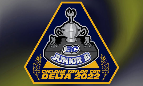 Logo for the 2022 Cyclone Taylor Cup junior B championship, to be held in Delta, BC, Canada