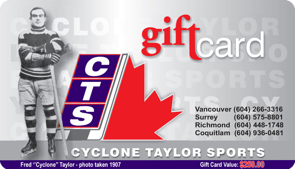 Cyclone Taylor Sports gift card for August 2017 contest