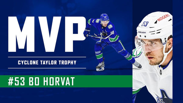 Vancouver Canucks player Bo Horvat, recent winner of the Cyclone Taylor Trophy for team MVP