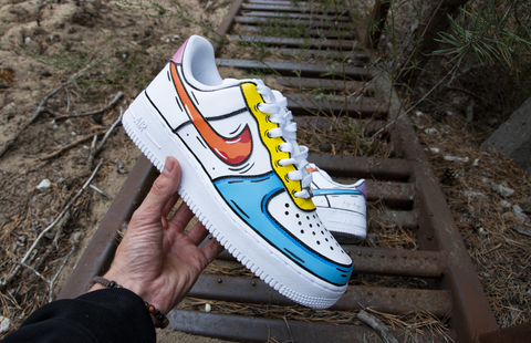 Cartoon custom air force 1s