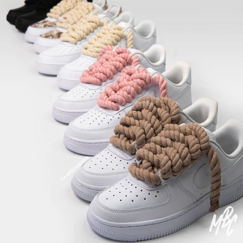 custom rope laces with different styles for nike air force 1