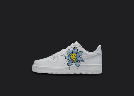 Sneakers  Womens Air Force 1 Custom Green Drip Butterfly Custom Shoes