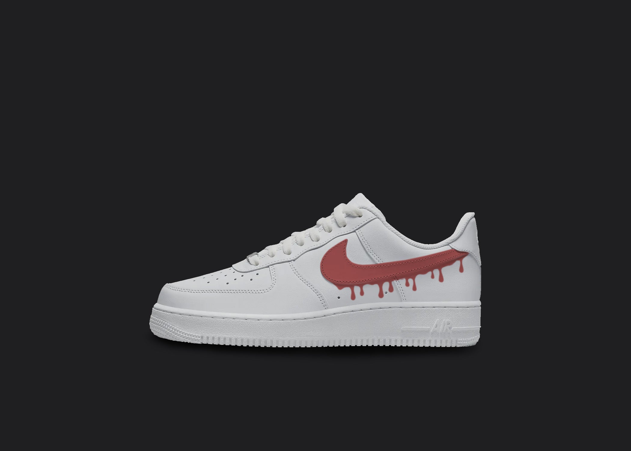 Custom red deals air force 1