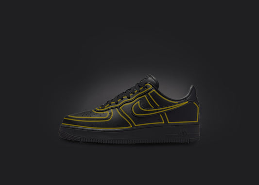 Air Force 1 Custom Low Cartoon Yellow Shoes White Black Outline Mens Womens Af1 Sneakers 12 Mens (13.5 Women's)