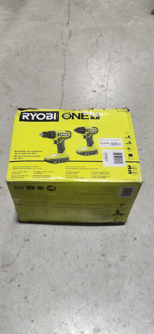 RYOBI ONE+ 18V Cordless 2-Tool Combo Kit with Drill/Driver