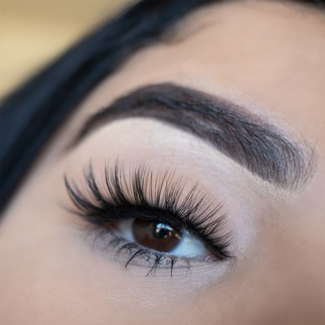 Small eyes with eyelashes extensions