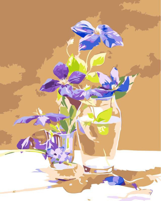 Easy Glass Painting - One stroke painting on Glass, Orchids Acrylic  Painting, FolkArt