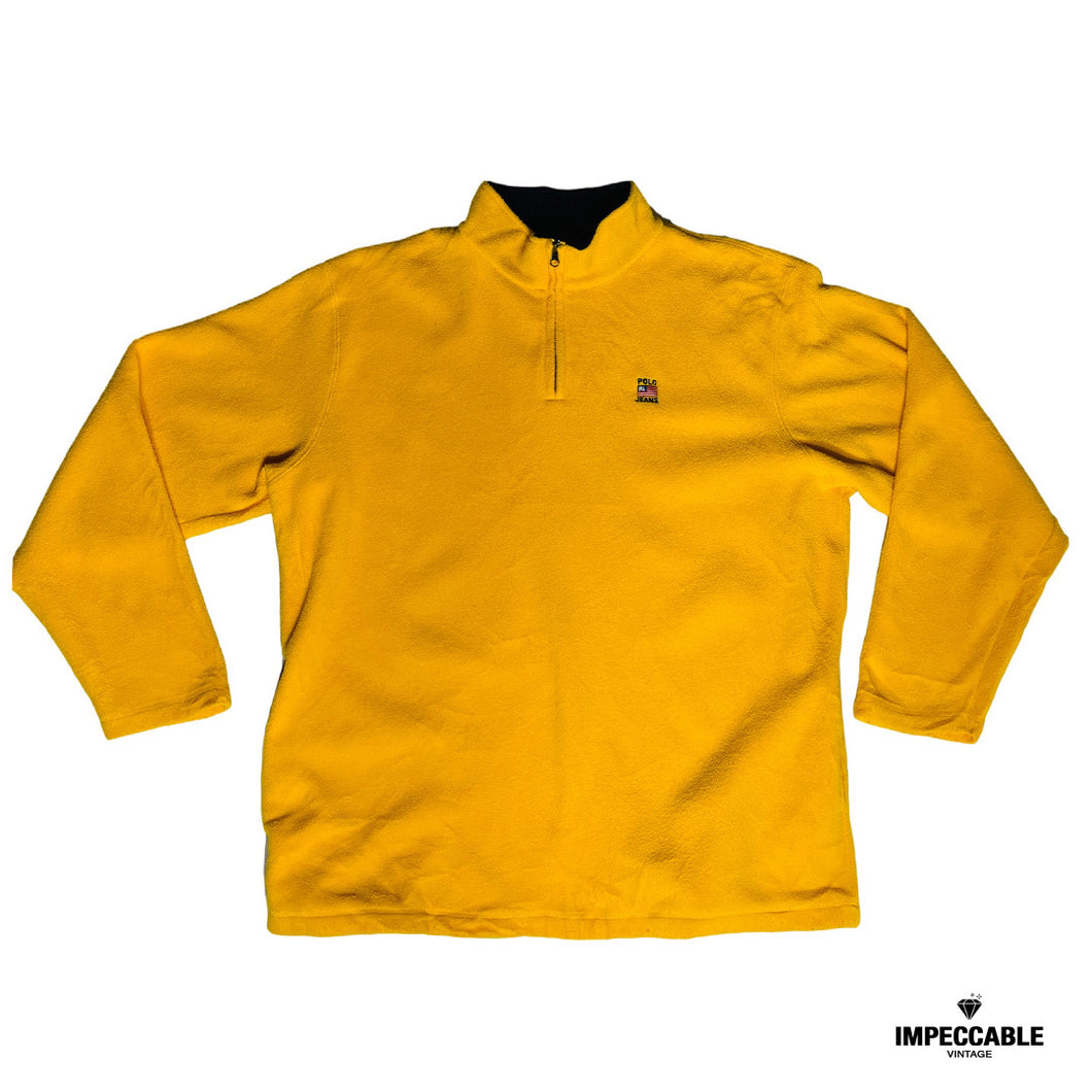 yellow polo quarter zip