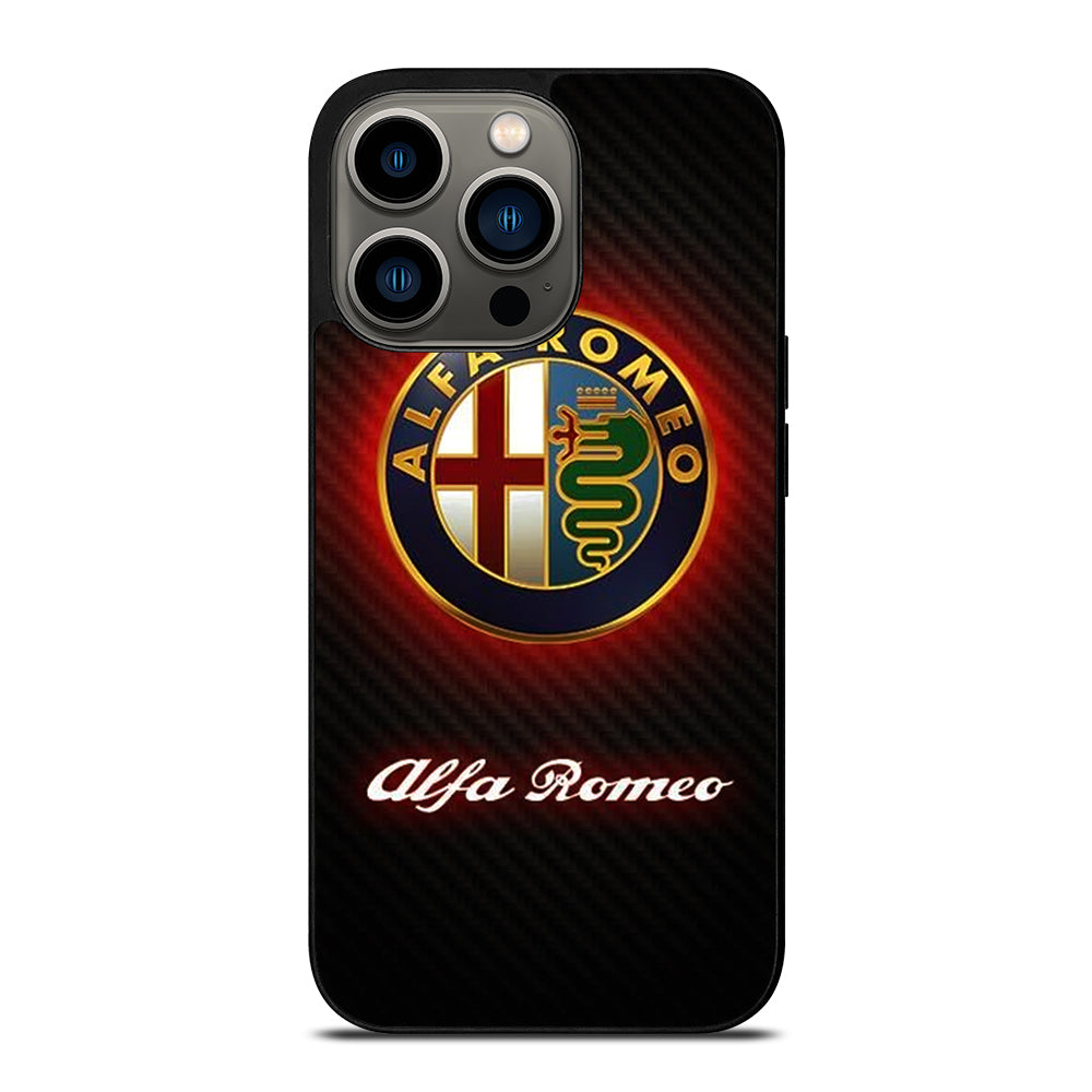 Alfa Romeo Car Emblem Carbon Iphone 13 Pro Hoesje Cc-33306-0