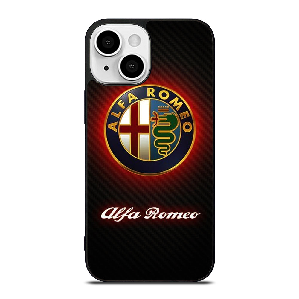 Alfa Romeo Car Emblem Carbon Iphone 13 Mini Hoesje Cc-96285-0