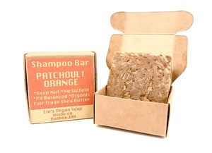 Soap Nut Shampoo Bar - Patchouli Orange - Handmade On Vashon - Soap Nut Shampoo