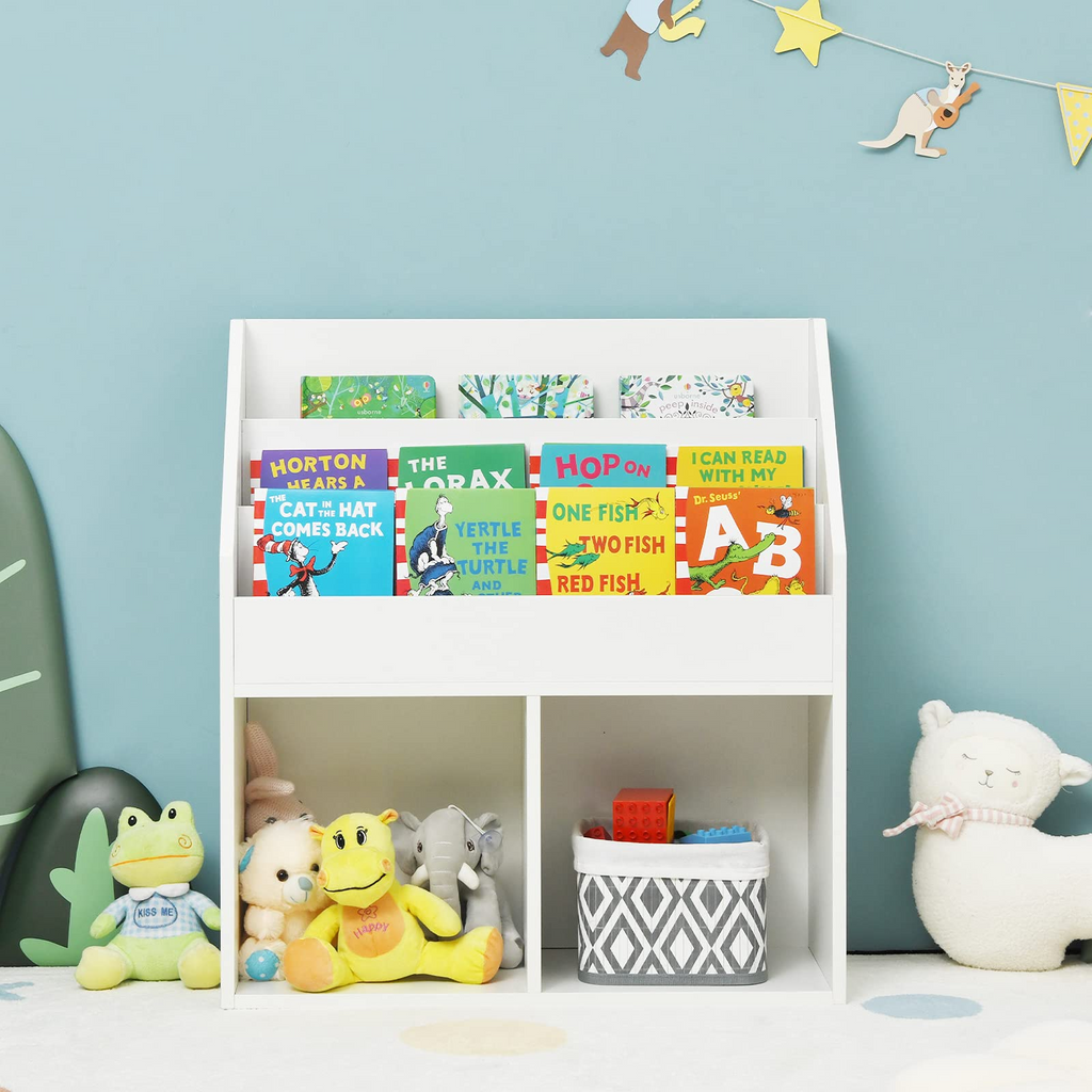 Giantex 3-Tier Kids Bookcase Toddler Storage Organizer Cabinet