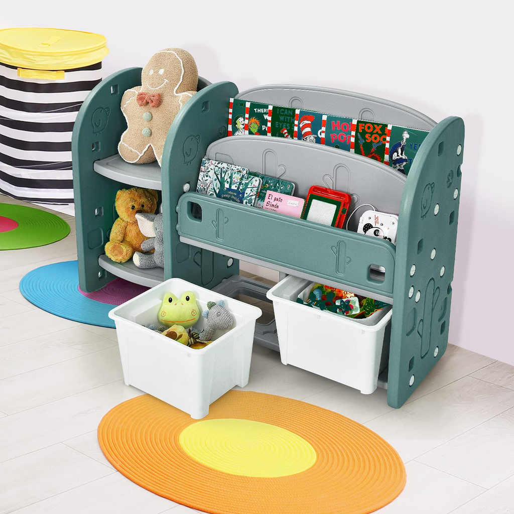 Giantex 3-Tier Kids Bookcase Toddler Storage Organizer Cabinet