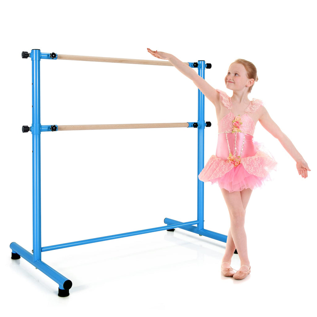 Costway Portable Ballet Barre 4ft Freestanding Adjustable Double Dance Bar