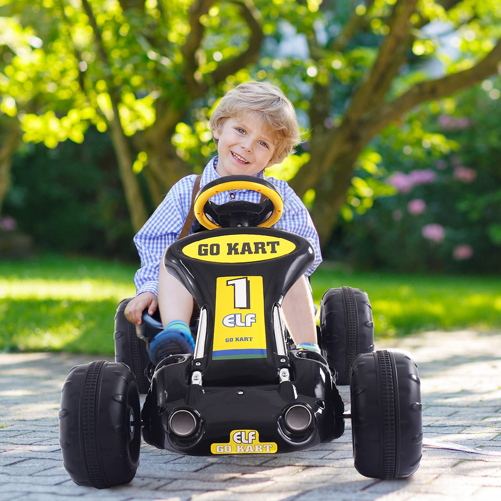 Costzon Kids Pedal Go Kart, 4 Wheel Pedal Powered Ride On Toys, Outdoo –  costzon