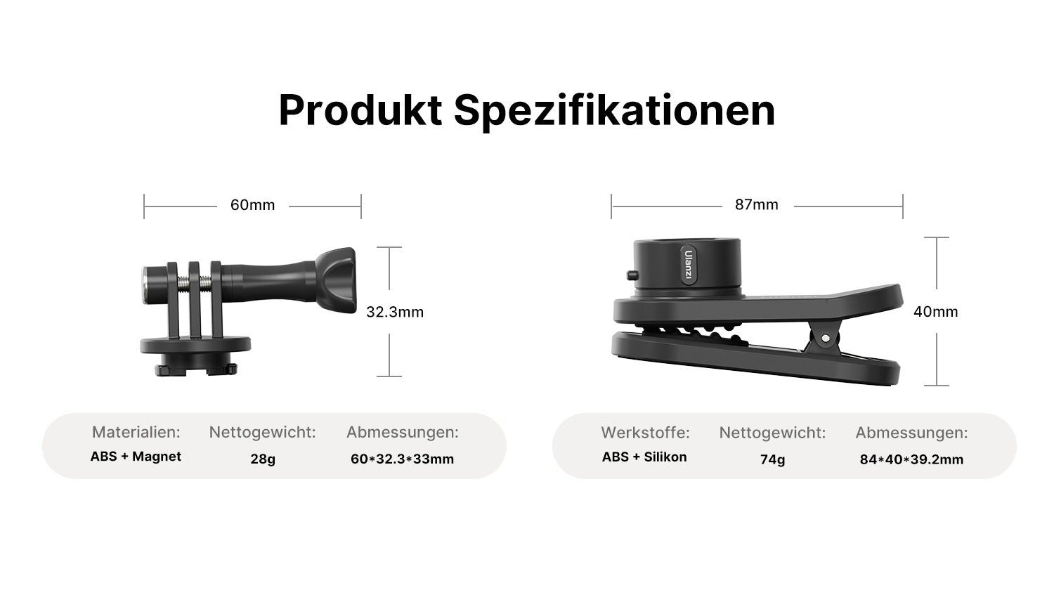 Ulanzi Go-Quick II Magnetische Quick Release Rucksack Gurt Halterung 3169