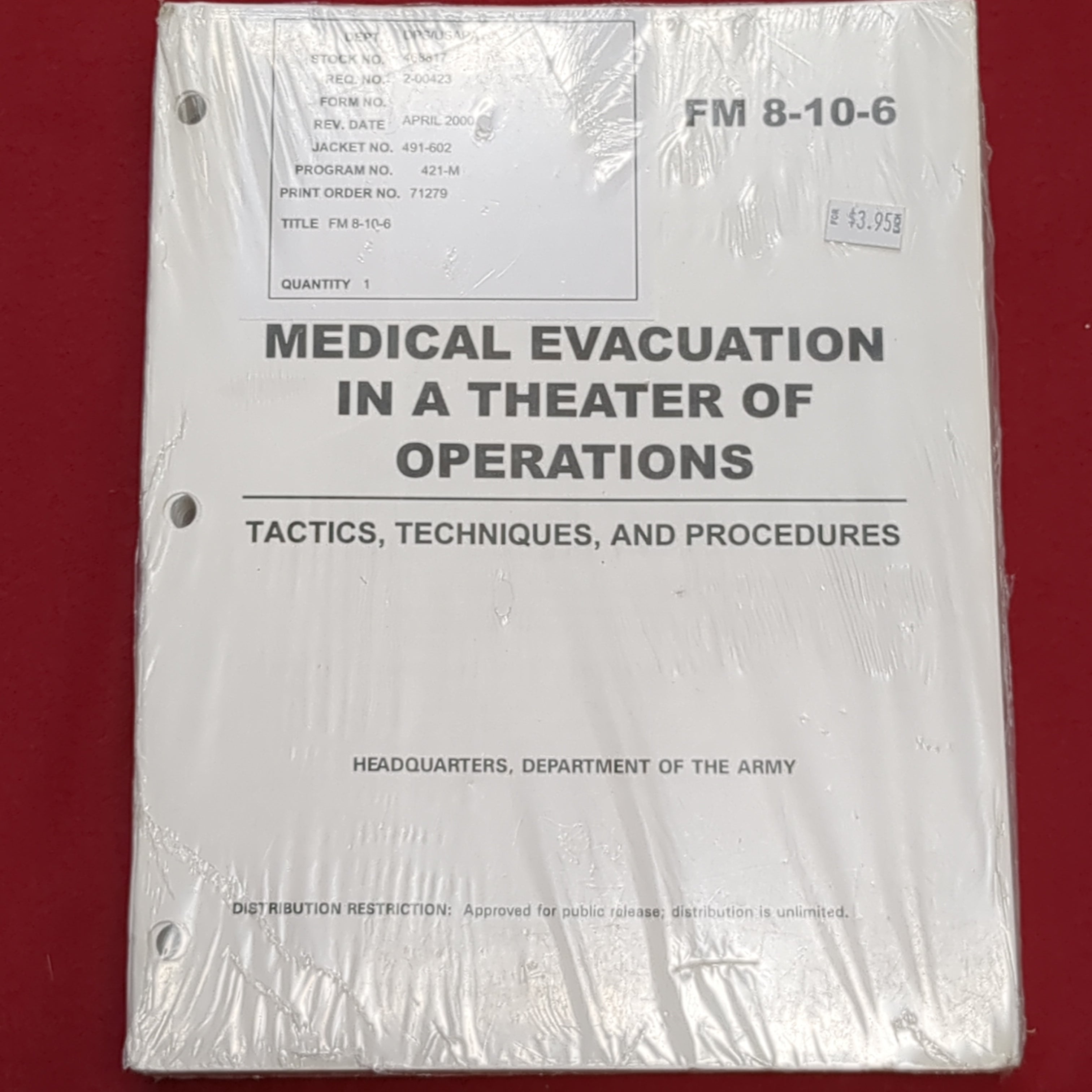 BOOK: April 2000 Medical Evacuation In A Theater Of Operations (box2)