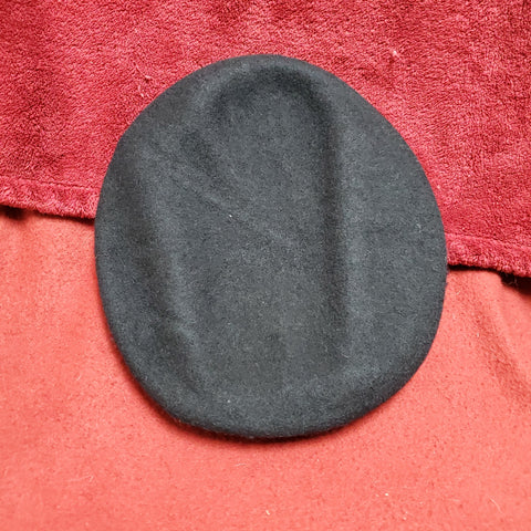 VINTAGE US Army Bancroft Military 6 3/4 Black Wool Beret Uniform