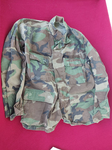 US Army BDU Medium X-Short Cold Weather Field Jacket Woodland Camo