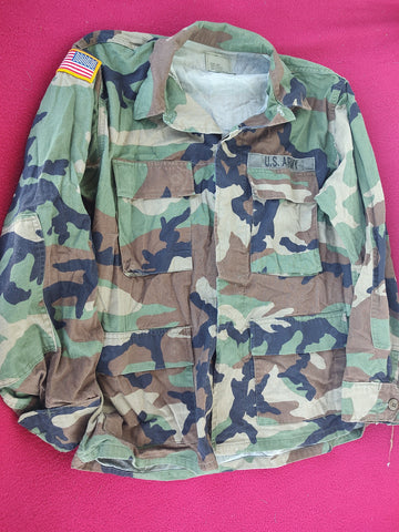 US Army BDU Medium X-Short Cold Weather Field Jacket Woodland Camo