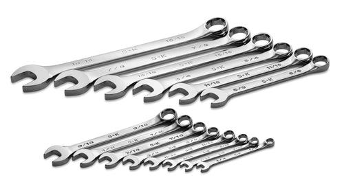 16 Piece 6 & 12 Pt SAE Regular Combination Chrome Wrench Set – SK