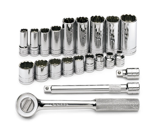 SK PROFESSIONAL TOOLS HEX BIT SOCKET SET,3/8 DR,SAE,LONG, - Socket Bit Sets  - WWG20K468