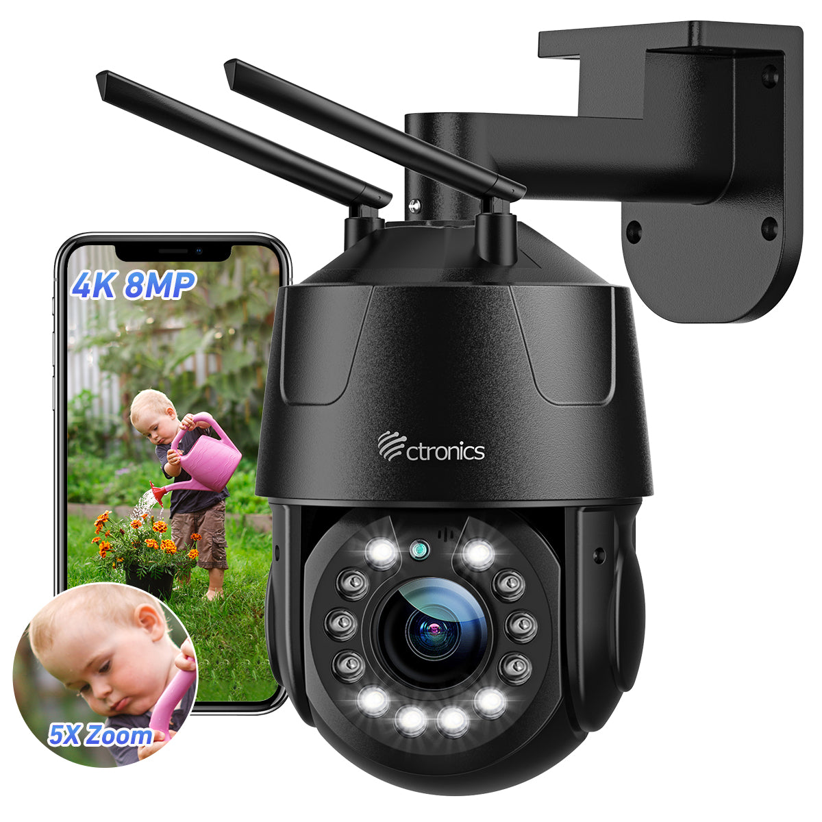 Reolink 4K 8MP PTZ Camara Vigilancia WiFi Exterior con Auto