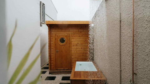 modern sauna demo unit cedar spring recreation new zealand