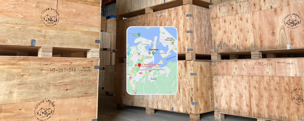 image of cedar spring recreation's warehouse of saunas and cedar hot tubs in tauranga new zealand. map to find out warehouse for customer pickups.