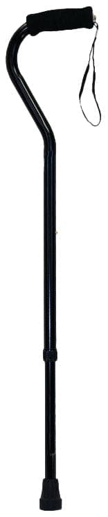 Compass Health ProBasics Offset Cane with Strap (Black),