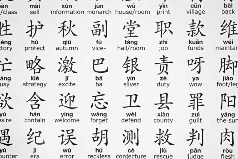 traditional Chinese characters vs simplified Chinese characters