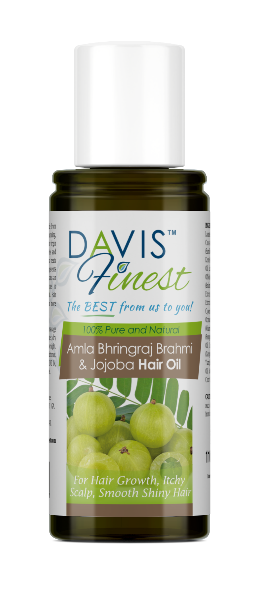 Amla Bhringraj Brahmi & Jojoba Hair Growth Oil 110ml davisfinest.com