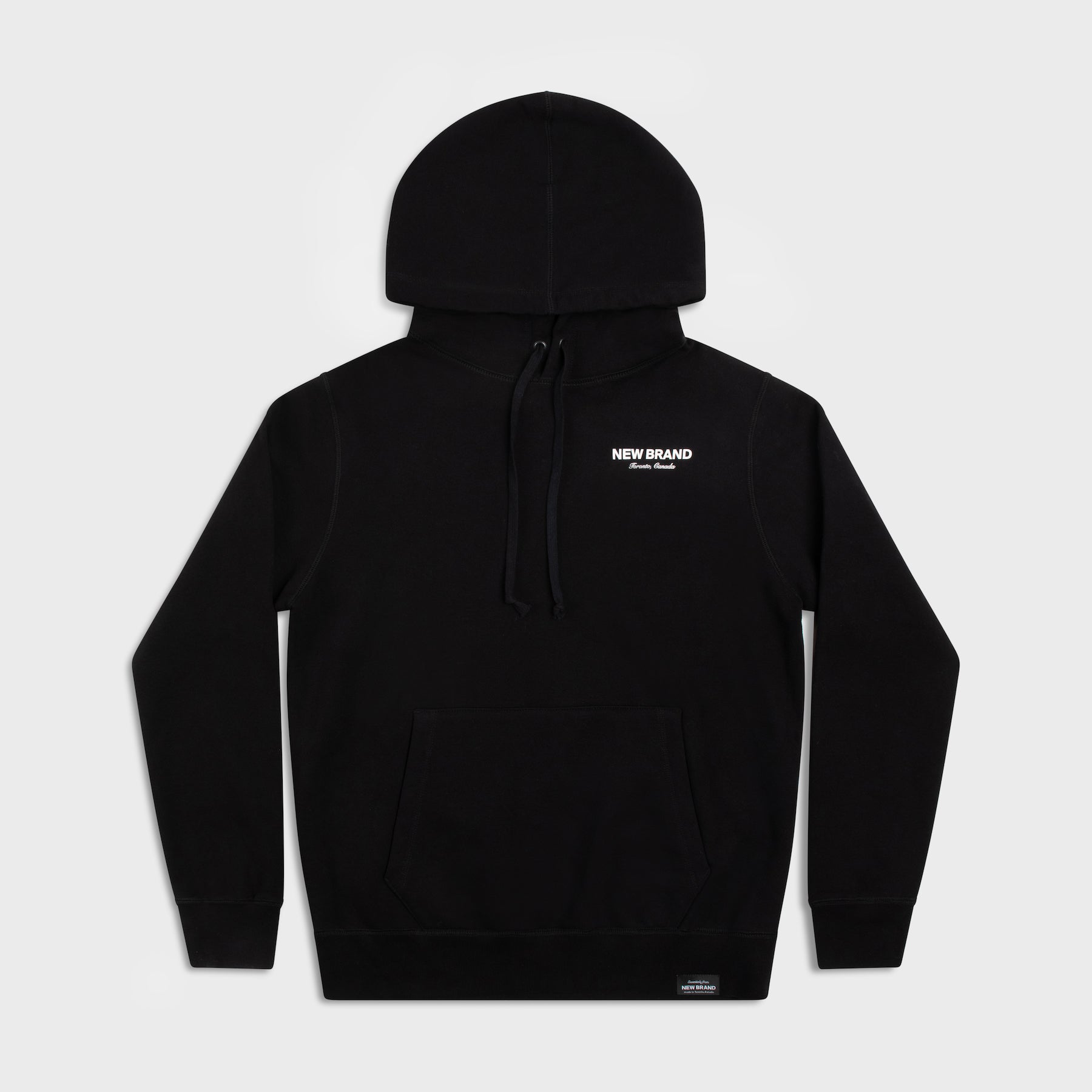 New Brand Fleece Hoodie - Black