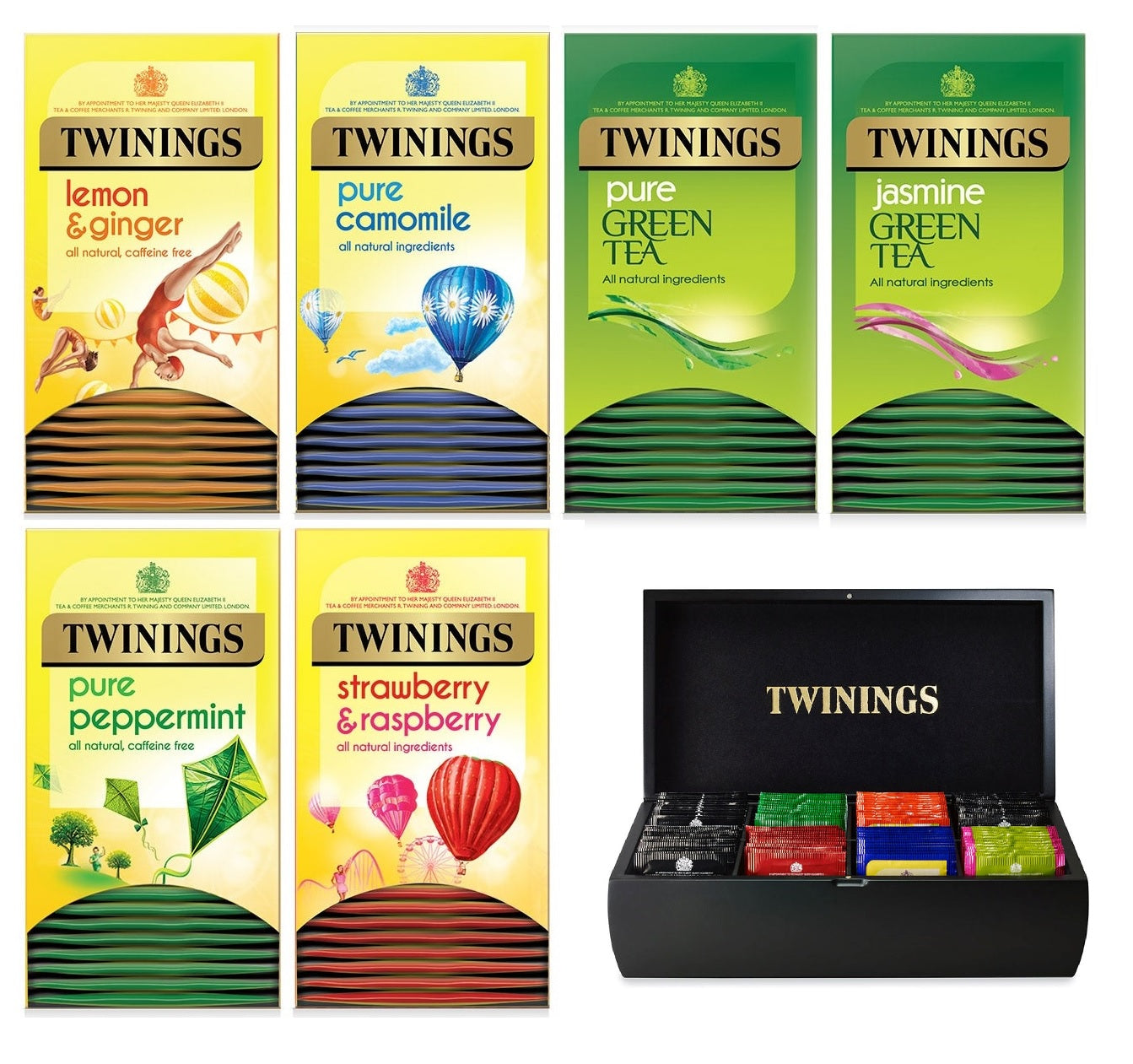 Twinings Infusions Fruit Green Variety Pack 6 x 20 Assorted Tea Envelopes  Refill