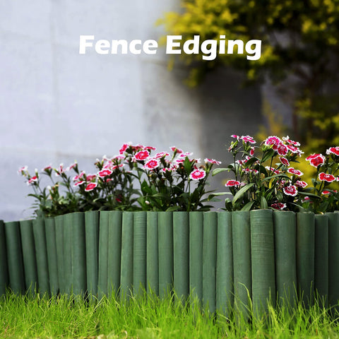 Worth Garden 3.5 Ft Wooden Short Fence flower bed edging Outdoor 7.9'' H x 42'' L metal Landscape borders Edging beautiful Flexible Decorative Border - Tree Fence - Spring Garden & Yard Maintenance