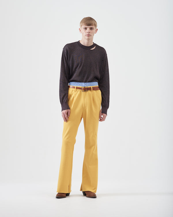 BED j.w. FORD Jacquard High Waist Pants | www.victoriartilloedm.com