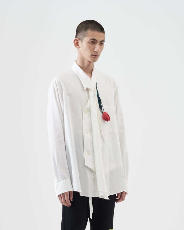 BED j.w. FORD Long Scarf Satin Shirts-