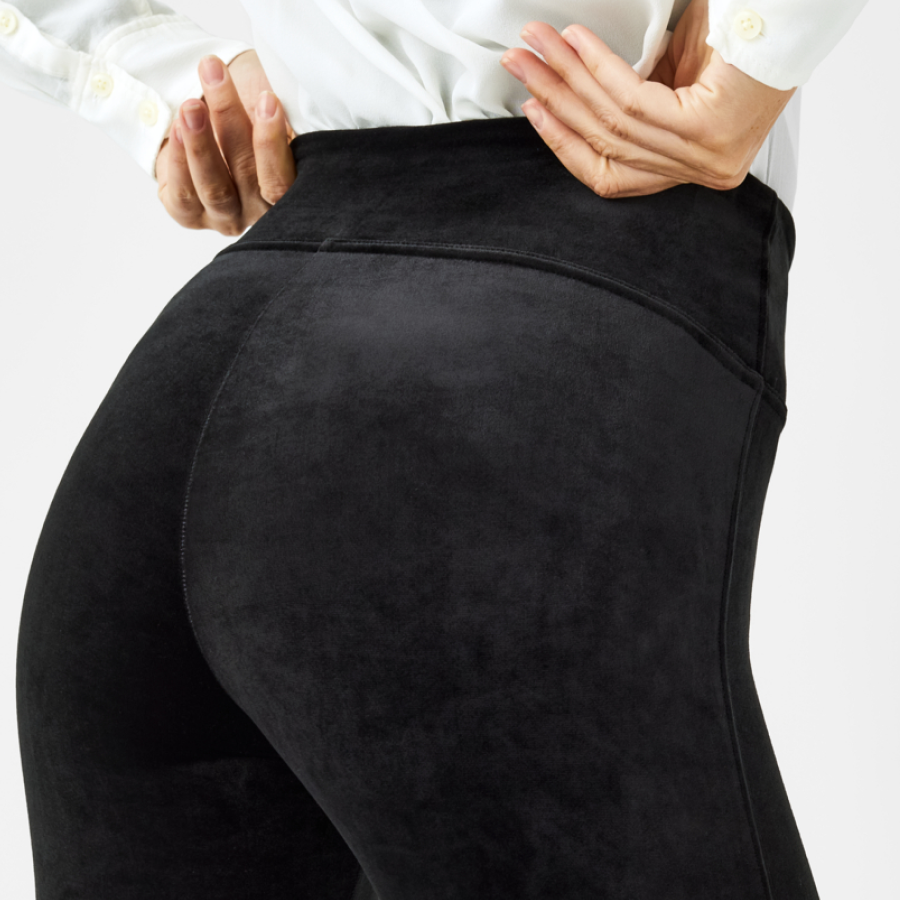 Spanx velvet high waisted sculpting leggings in black