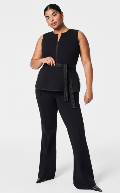 Women's Plus Size Nouveau Tie Black Pant