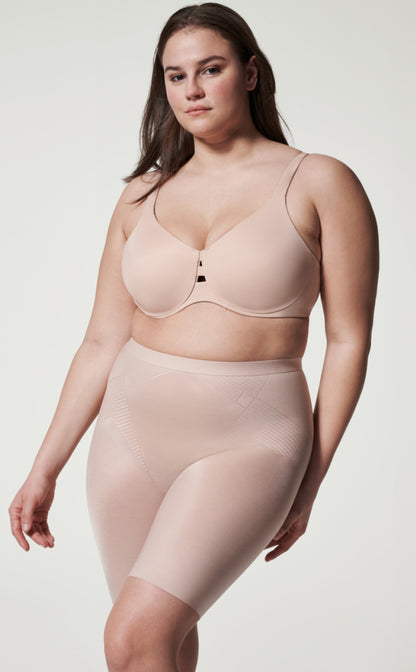Assets Spanx Bodysuit Strapless Medium 10216r Nude Cupped Mid Thigh Shaping  D3 for sale online