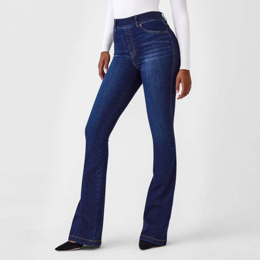 SPANX High-rise flared jeans