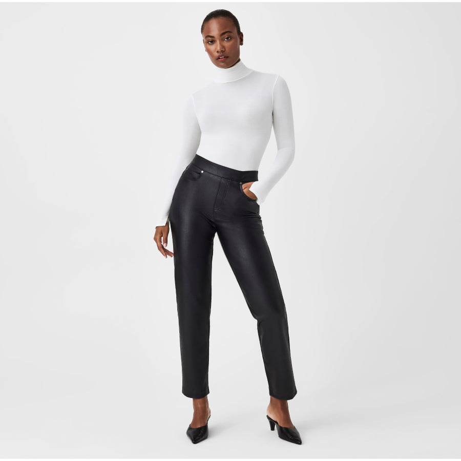 SPANX - Thursday PSA: Leather-Like Flare Pants are