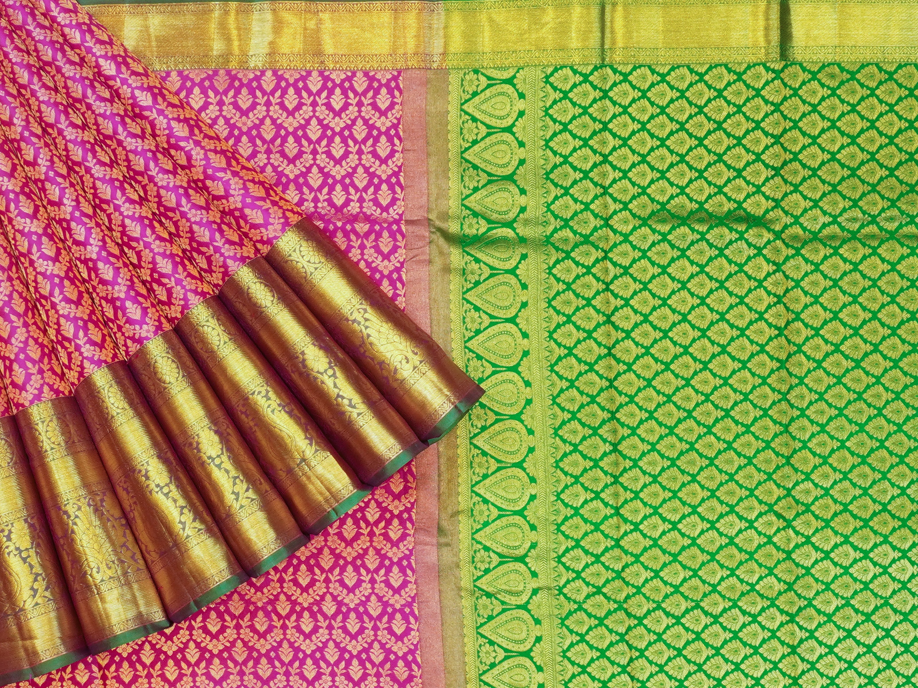 Kanchipuram Light Weight Long Borderses Silk Sarees | Organza Zari Work  Silks | Buy Plain Silk Silks | Kanjivaram sarees silk, Silk sarees, Saree