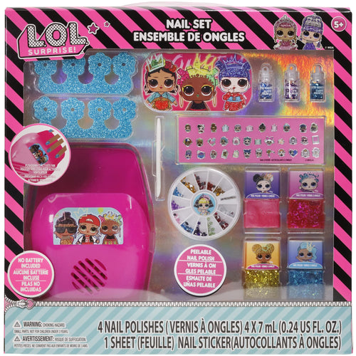 Golray Kids Nail Polish Set for Girls, All-in-One Nail Art Kit - Nail Dryer  Nail Polish Glitter Powder False Nails Nail Decals Toe SeparatorFile, Age