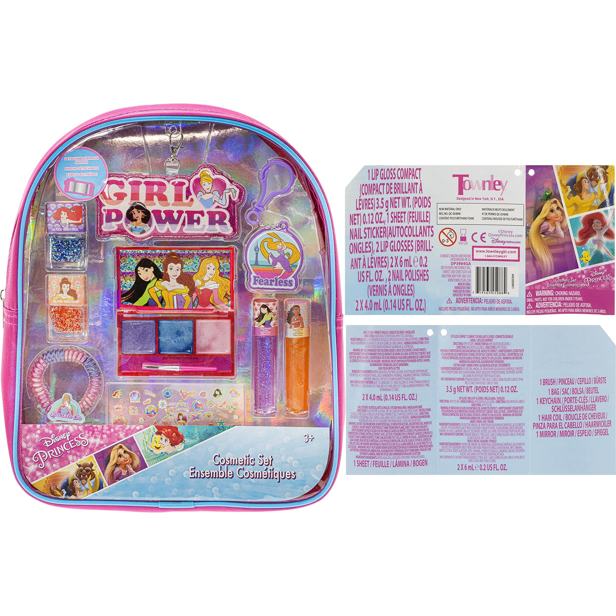 Townley Girl Disney Princess Backpack Cosmetic Makeup Bag Set Includes Townleyshopnew 7795