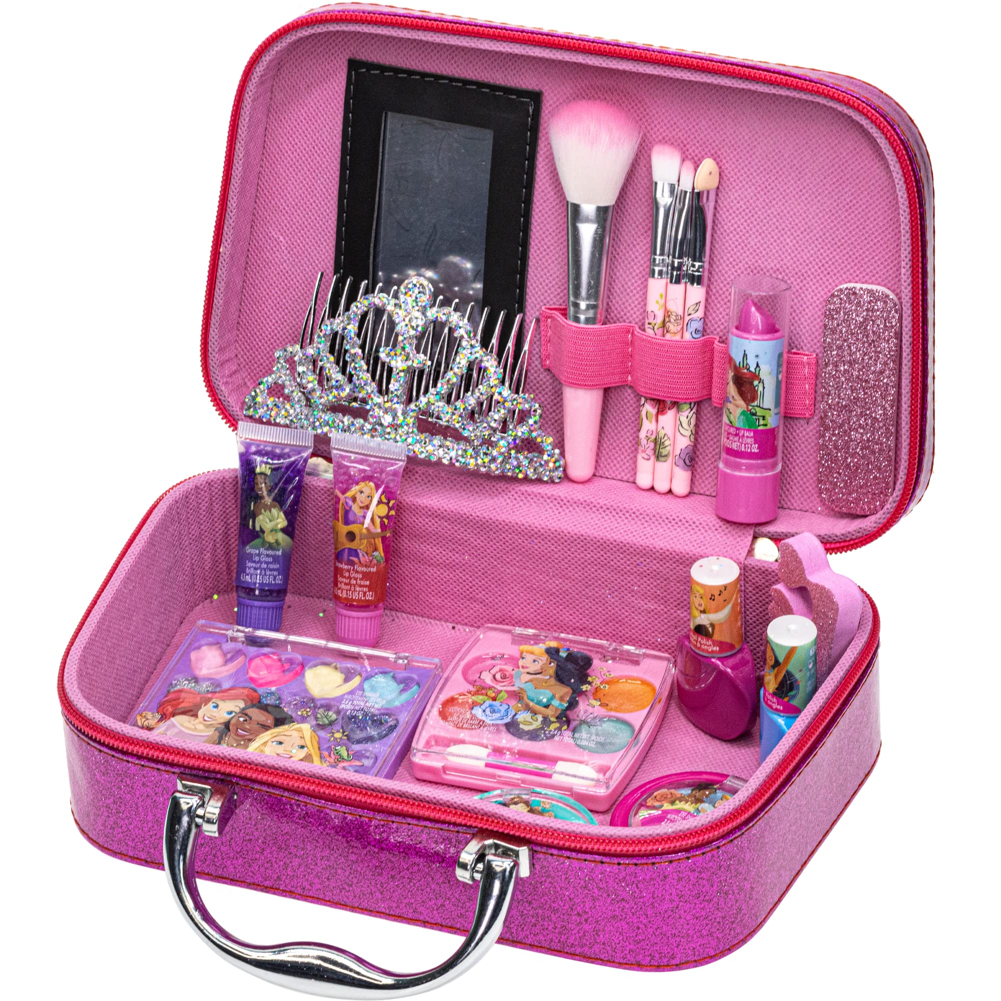 Disney Princess Townley Girl Zipper Cosmetic Train Case With Nail Po Townleyshopnew 7898