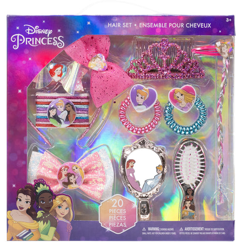  Townley Girl Disney Princess Hair Accessories 6pcs Set for Kids  Toddlers Girls Age 3+ : Toys & Games