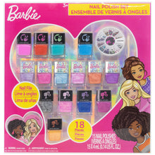 Load image into Gallery viewer, Barbie - Townley Girl 18 Pcs Non-Toxic Peel-Off Quick Dry Nail Polish Kit Makeup Set for Girls, Ages 3+ includes Nail Polish, Nail Gems Wheel &amp; Nail File Perfect for Parties, Sleepovers &amp; Makeovers
